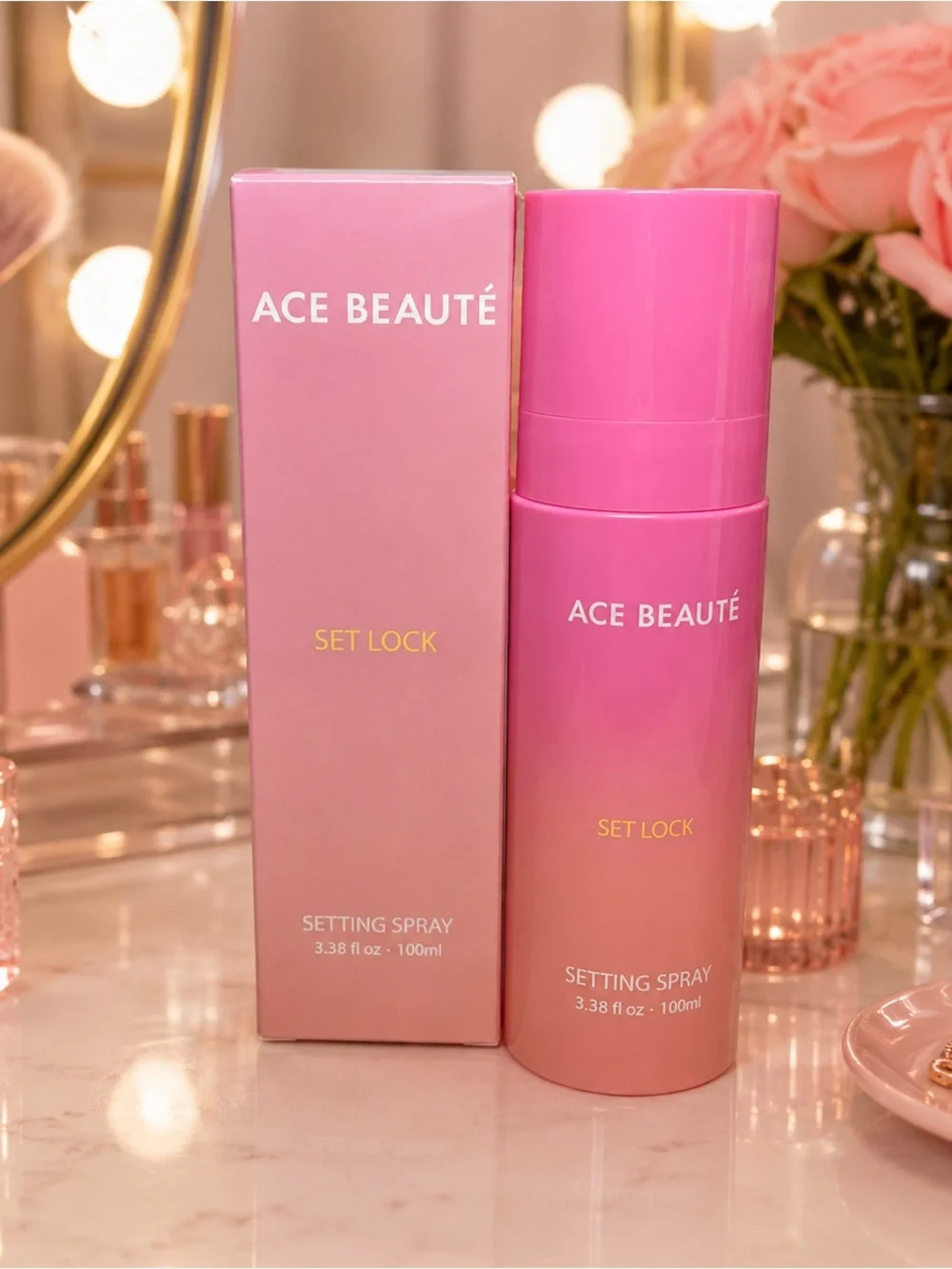 ☀️ ACE Beauté Set Lock Setting Spray 100ml Full Size Makeup Setting Mist NIB
